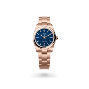 Rolex Oyster Perpetual 34 en acero Oystersteel y oro Amarillo con esfera Piedra azul y brazalete Oyster - Bentrani 