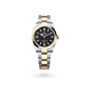 Rolex Explorer 36 en acero Oystersteel y oro amarillo con esfera Negra y brazalete Oyster - Bentrani 