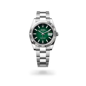 Rolex Datejust 41 en acero Oystersteel y oro blanco con esfera Verde sombreado y brazalete Oyster - Bentrani 