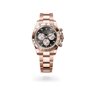 Rolex Cosmograph Daytona de oro Everose con esfera Sundust y negro vivo, bisel fijo, y brazalete Oyster - Bentrani