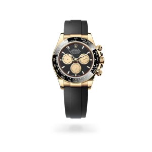 Rolex Cosmograph Daytona en oro amarillo con esfera Negro intenso y color champagne y brazalete Oysterflex - Bentrani 