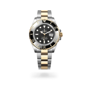 Rolex Sea-Dweller de acero Oystersteel y oro amarillo con esfera negro intenso, bisel giratorio unidireccional graduado 60 minutos y brazalete Oyster - Bentrani