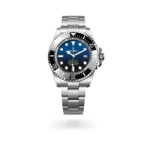 Rolex Deepsea de acero Oystersteel con esfera D-Blue, bisel giratorio unidireccional graduado 60 minutos y brazalete Oyster - Bentrani