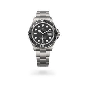 Rolex Yacht-Master 42 de titanio RLX con esfera negro intenso, bisel giratorio unidireccional graduado 60 minutos y brazalete Oyster - Bentrani