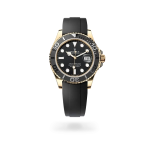 Rolex Yacht-Master 42 en oro amarillo con esfera Negra y brazalete Oysterflex - Bentrani 
