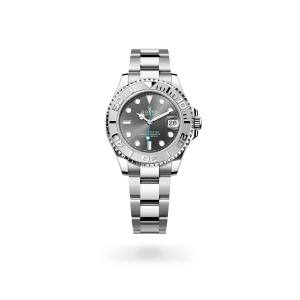 Rolex Yacht-Master 37 de acero Oystersteel y platino con esfera Pizarra, bisel giratorio bidireccional en platino y brazalete Oyster - Bentrani