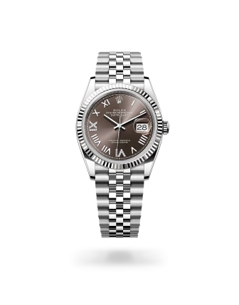 Rolex Datejust 36 en acero Oystersteel y oro blanco con esfera «Dark grey» engastada de diamantes y brazalete Jubilee - Bentrani 