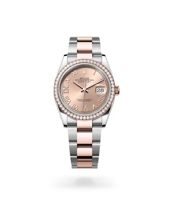 Rolex Datejust 36 de acero Oystersteel, oro Everose y diamantes con esfera color rosé engastada con diamantes, bisel engastado de diamantes, y brazalete Oyster - Bentrani