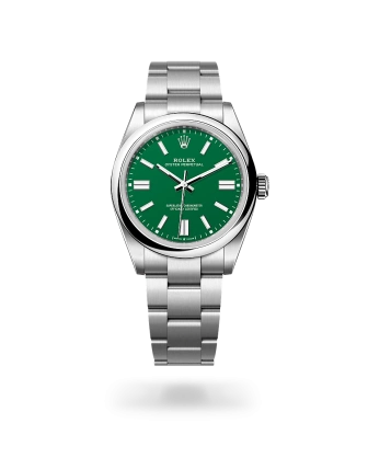 Rolex Oyster Perpetual 41 en acero Oystersteel con esfera Verde y brazalete Oyster - Bentrani 
