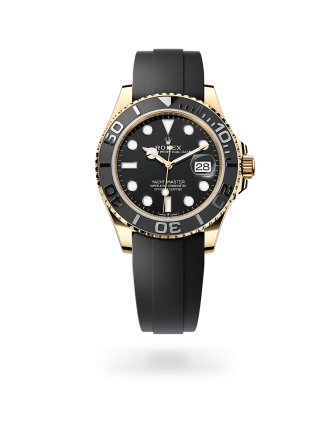 Rolex Yacht-Master 42 en oro amarillo con esfera Negra y brazalete Oysterflex - Bentrani 
