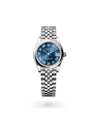 Rolex Datejust 31 de acero Oystersteel con esfera azul vivo, bisel abombada, y brazalete Jubilee - Bentrani