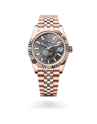 Rolex Sky-Dweller  en oro Everose con esfera Pizarra y brazalete Jubilee - Bentrani 