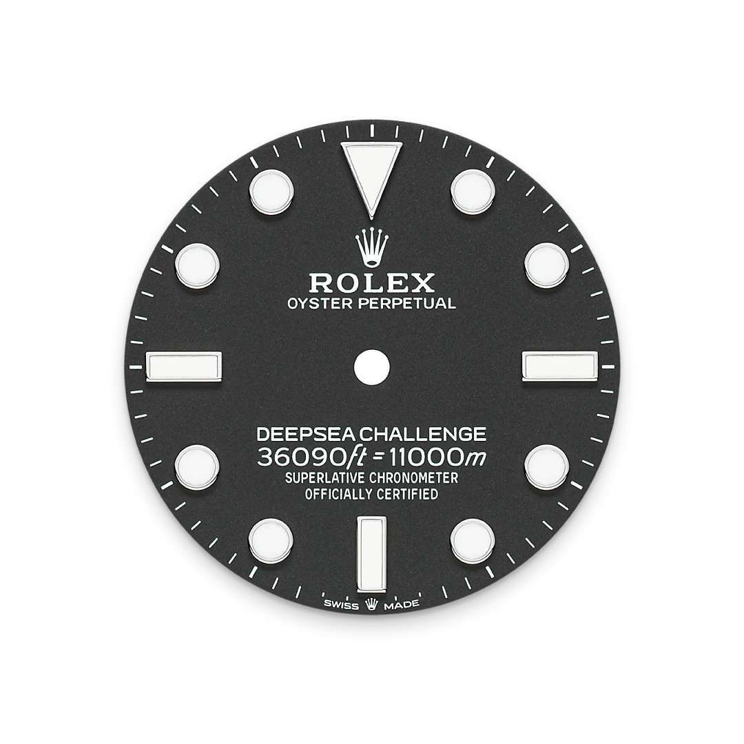 Rolex Deepsea Challenge de titanio RLX con esfera Negro intenso, bisel giratorio unidireccional graduado 60 minutos y brazalete Oyster, m126067-0002 - Bentrani
