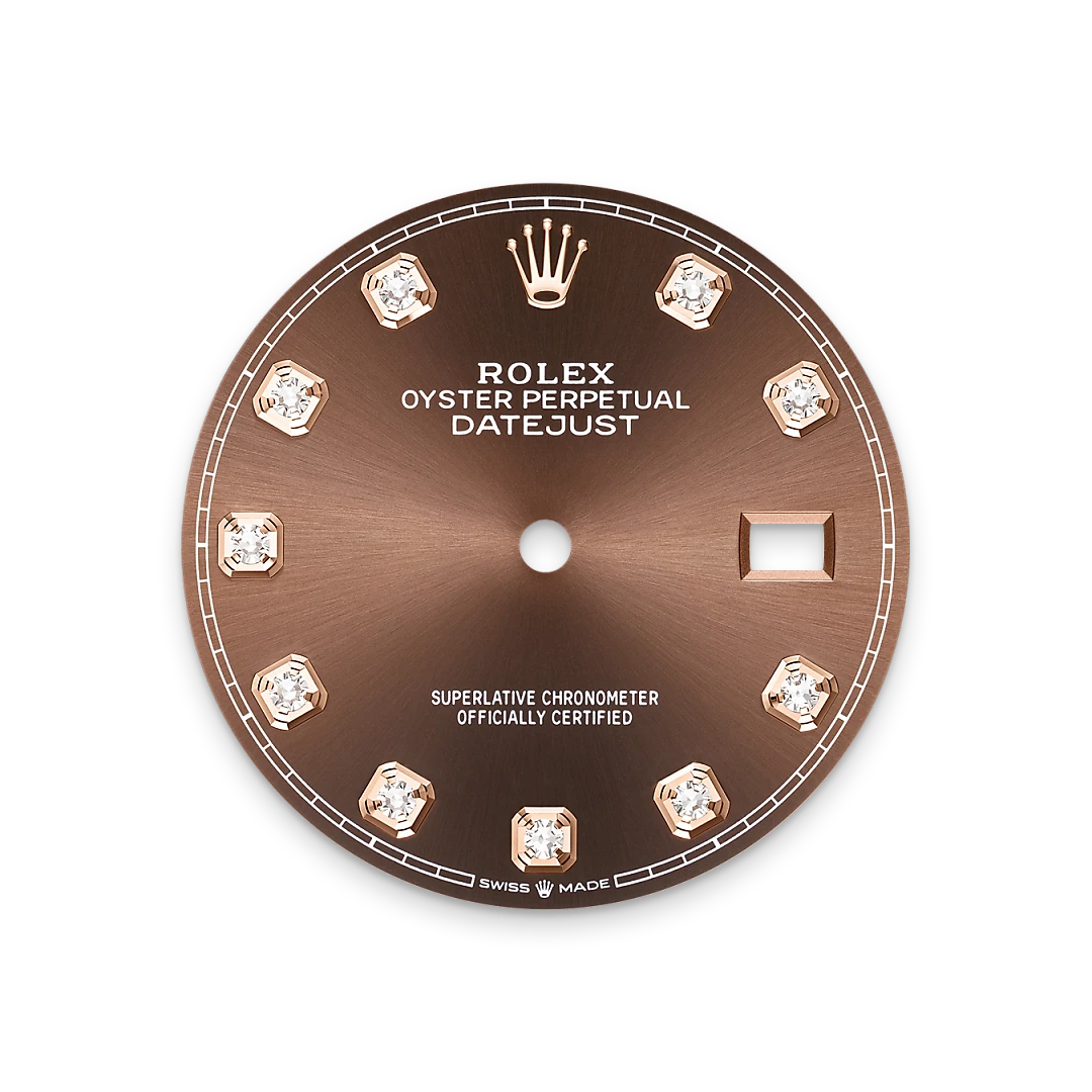 Rolex Datejust 36 en acero Oystersteel y oro Everose con esfera Chocolate engastada de diamantes y brazalete Jubilee - Bentrani , m126231-0053 - Bentrani