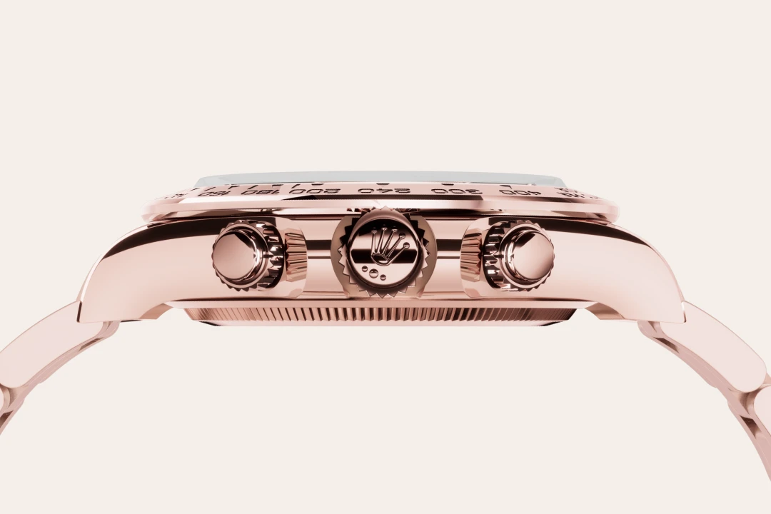Rolex Cosmograph Daytona en oro Everose con esfera Chocolate y negro vivo y brazalete Oyster, m126505-0005 - Bentrani